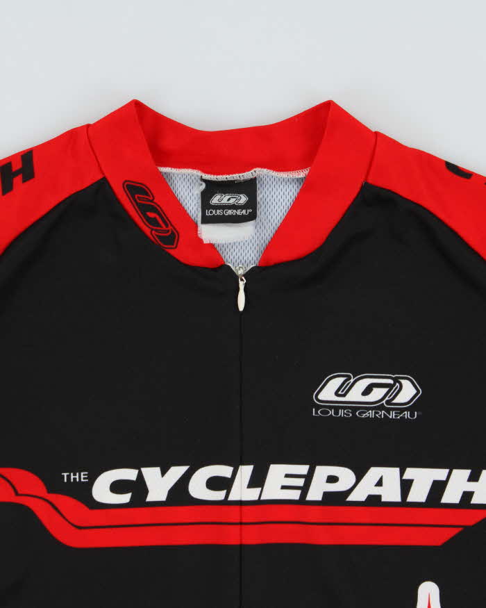 Vintage Y2K 00s Louis Garneau The Cycle Path 3/4 Zip Cycling Jersey - M