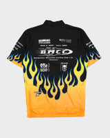 Vintage Y2K 00s Sugoi BMCC Made In Canada Quarter-Zip Flame MTB BMX Cycling Jersey - L