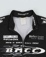 Vintage Y2K 00s Sugoi BMCC Made In Canada Quarter-Zip Flame MTB BMX Cycling Jersey - L