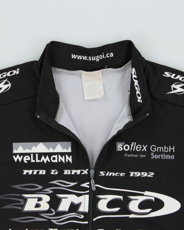 Vintage Y2K 00s Sugoi BMCC Made In Canada Quarter-Zip Flame MTB BMX Cycling Jersey - L