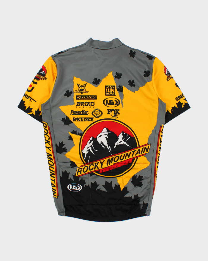Vintage Y2K 00s Louis Garneau Rocky Mountain Bicycles Made In Canada 3/4 Zip Pullover Cycling Jersey - M