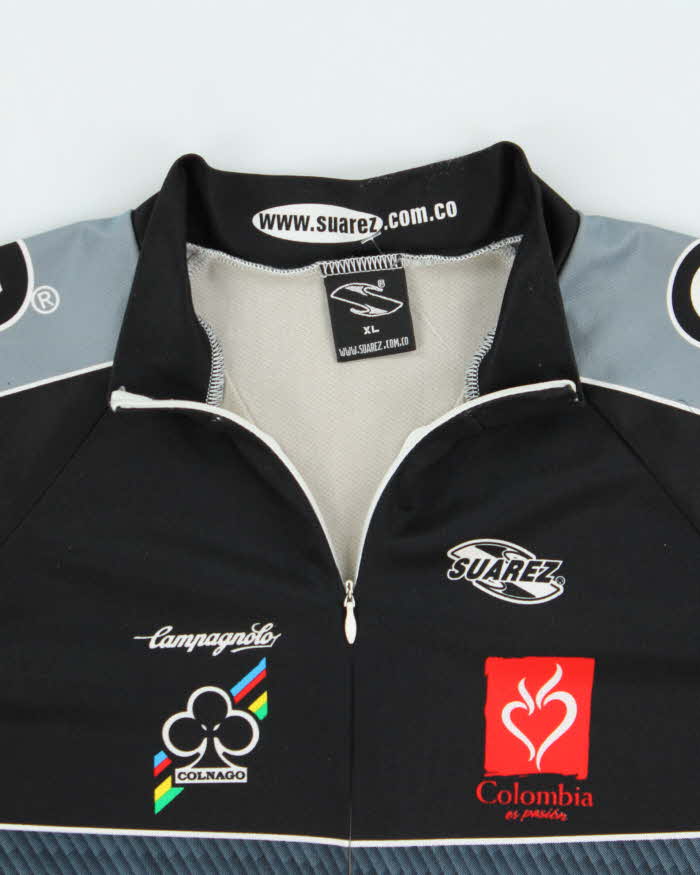 Vintage Y2K 00s Suarez Colnago Campagnolo Punto Blanco 3/4 Zip Pullover Cycling Jersey - XL
