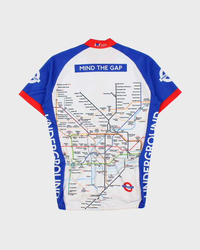 Vintage Foska TFL London Underground 3/4 Zip Pullover Cycling Jersey - M