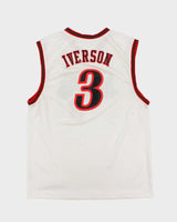 Vintage 2003 Reebok Philadelphia 76ers Allen Iverson #3 Sixers NBA Home Basketball Jersey - L