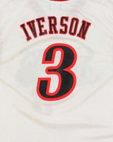 Vintage 2003 Reebok Philadelphia 76ers Allen Iverson #3 Sixers NBA Home Basketball Jersey - L