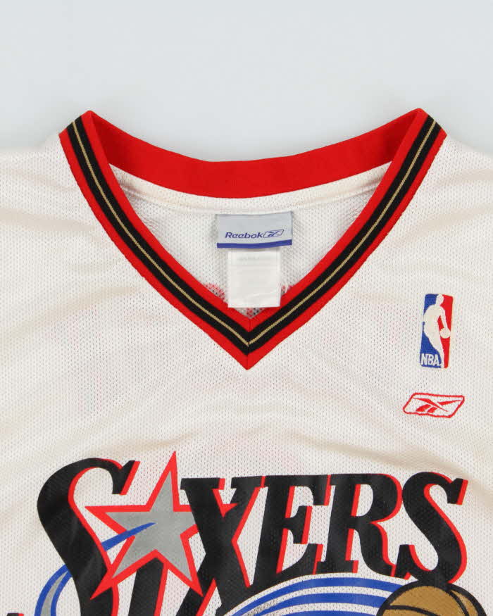 Vintage 2003 Reebok Philadelphia 76ers Allen Iverson #3 Sixers NBA Home Basketball Jersey - L