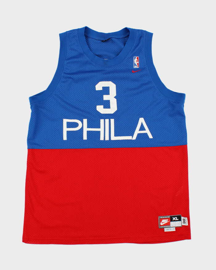 Vintage Y2K 00s Nike Philadelpha 76ers Allen Iverson #3 Rewind '66 Limited Edition NBA Basketball Jersey - XL