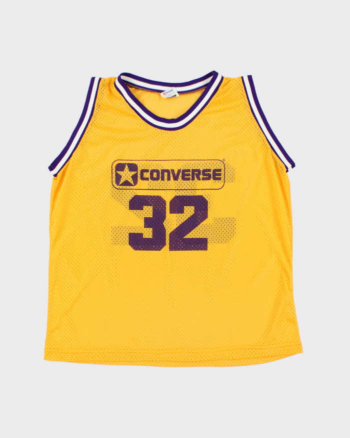 Vintage 1980s Converse LA Made In Canada Mesh Basketball Jersey - M