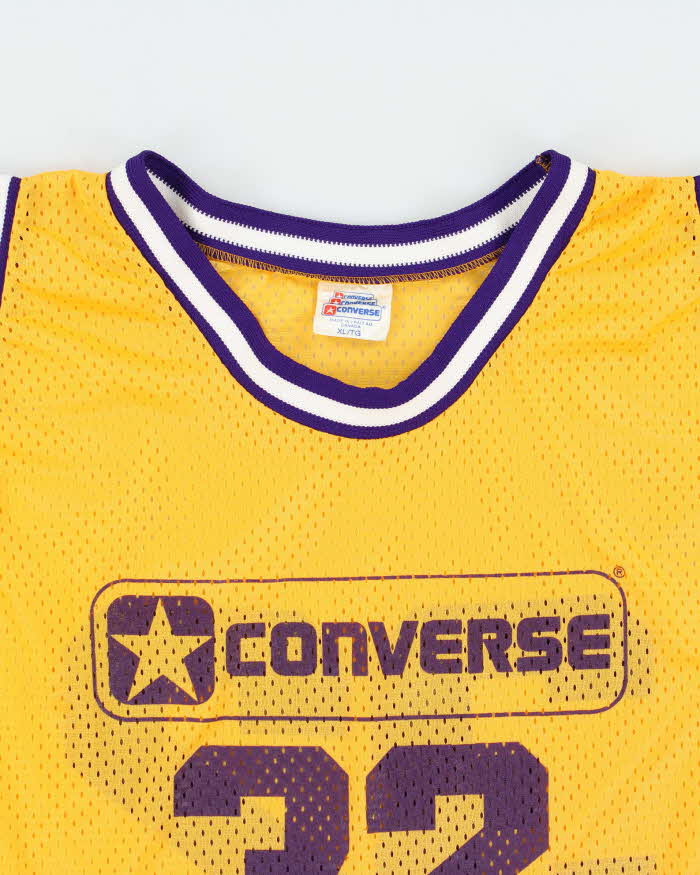 Vintage 1980s Converse LA Made In Canada Mesh Basketball Jersey - M