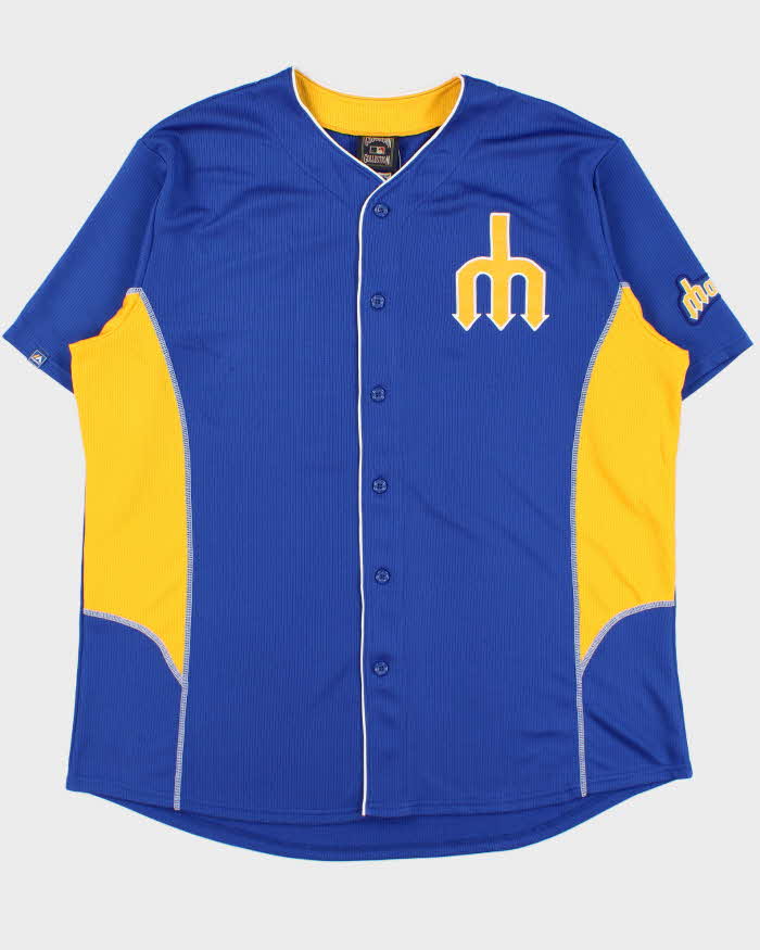 Vintage Cooperstown Collection x Majestic 1980s Seattle Mariners Martinez #11 MLB Throwback Baseball Jersey - XXL