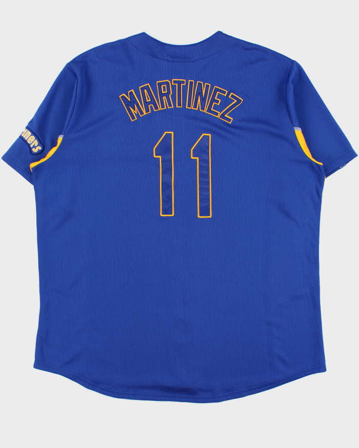 Vintage Cooperstown Collection x Majestic 1980s Seattle Mariners Martinez #11 MLB Throwback Baseball Jersey - XXL
