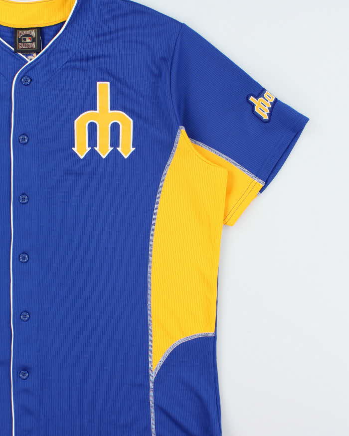 Vintage Cooperstown Collection x Majestic 1980s Seattle Mariners Martinez #11 MLB Throwback Baseball Jersey - XXL
