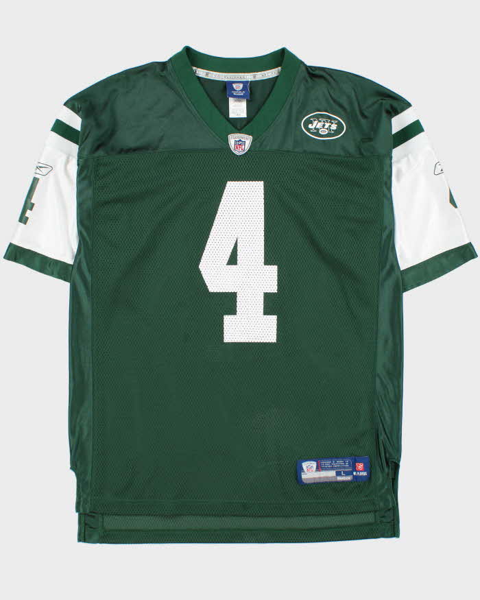 Vintage 2008 Y2K Reebok New York Jets Brett Favre #4 NFL On Field Home Jersey - L