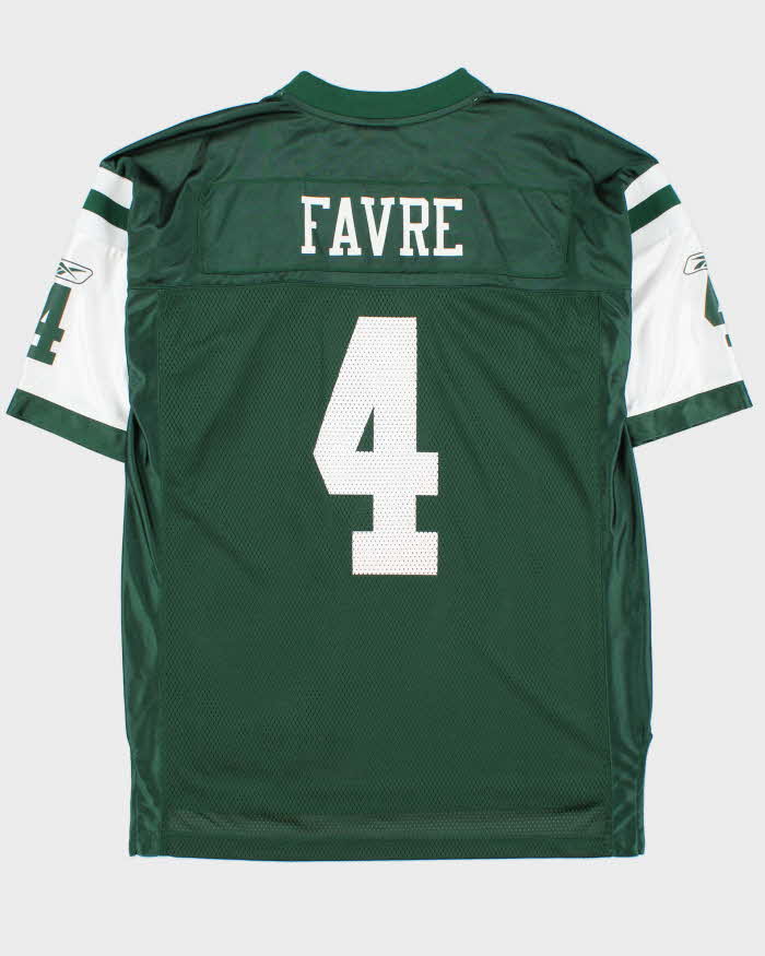 Vintage 2008 Y2K Reebok New York Jets Brett Favre #4 NFL On Field Home Jersey - L