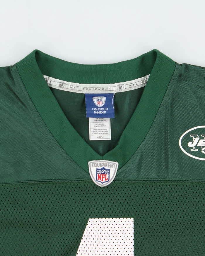 Vintage 2008 Y2K Reebok New York Jets Brett Favre #4 NFL On Field Home Jersey - L