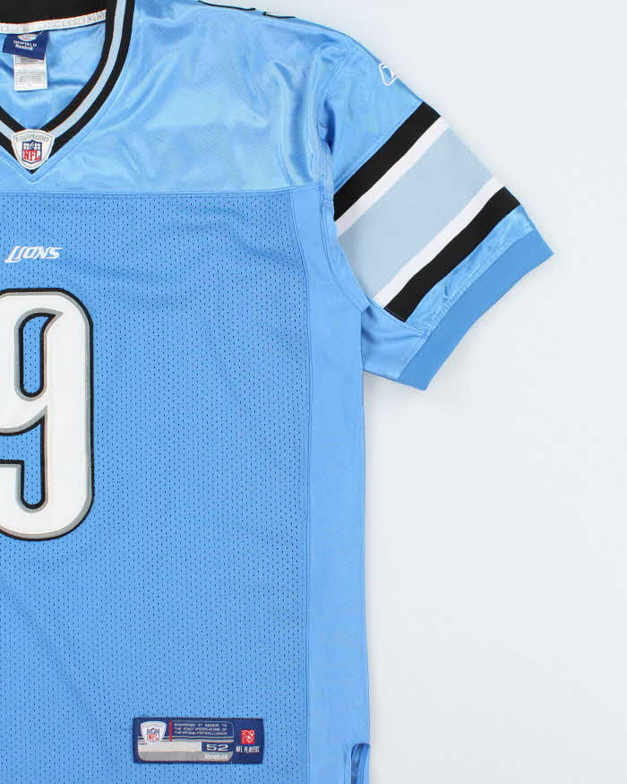Vintage 2004 Y2K Reebok Detroit Lions Matthew Stafford #9 NFL On Field Home Jersey - XL