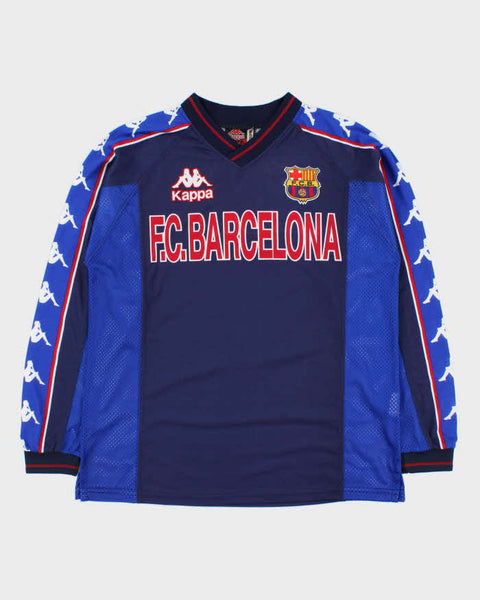Vintage 1997-98 Kappa Barcelona FC Mesh Long Sleeve Football