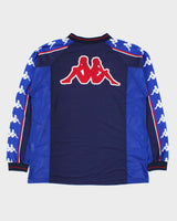 Vintage 1997-98 Kappa Barcelona FC Mesh Long Sleeve Football Training Jersey - M