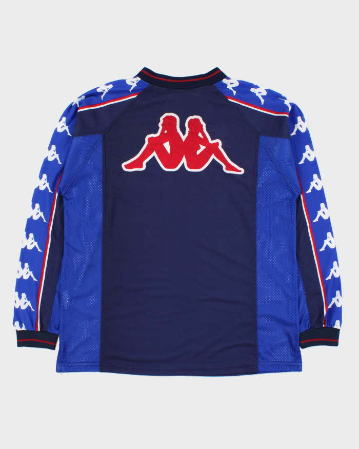 Vintage 1997-98 Kappa Barcelona FC Mesh Long Sleeve Football Training Jersey - M