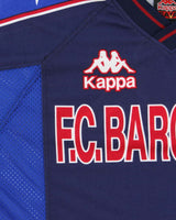 Vintage 1997-98 Kappa Barcelona FC Mesh Long Sleeve Football Training Jersey - M