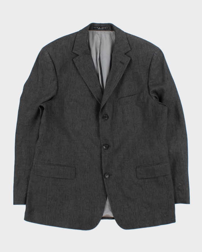 Vintage Hugo Boss Linen &amp; Silk Made In USA Single Breasted Blazer - XL
