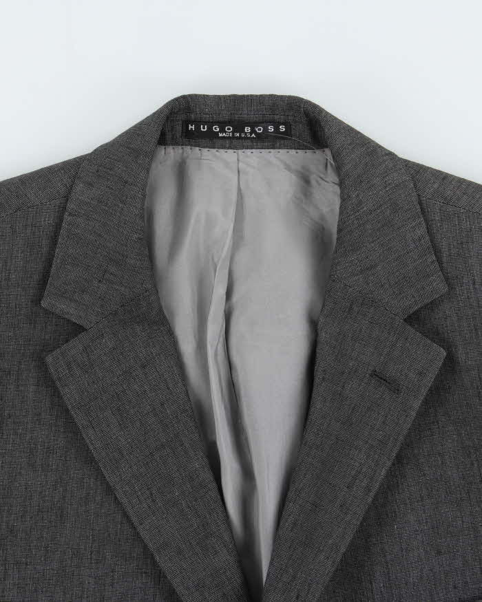 Vintage Hugo Boss Linen &amp; Silk Made In USA Single Breasted Blazer - XL