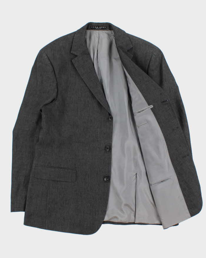Vintage Hugo Boss Linen &amp; Silk Made In USA Single Breasted Blazer - XL