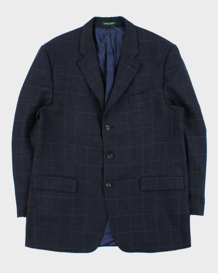 Vintage Ralph Lauren Check Wool Single Breasted Blazer - XL
