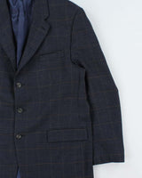 Vintage Ralph Lauren Check Wool Single Breasted Blazer - XL