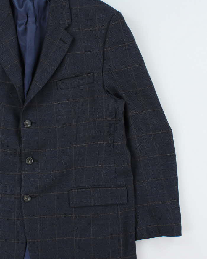 Vintage Ralph Lauren Check Wool Single Breasted Blazer - XL