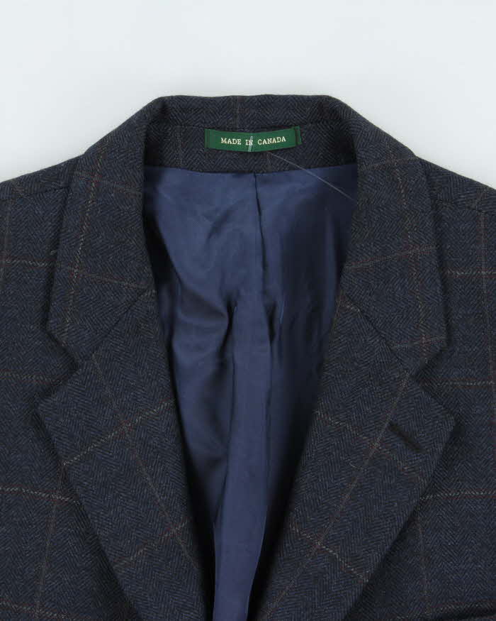 Vintage Ralph Lauren Check Wool Single Breasted Blazer - XL