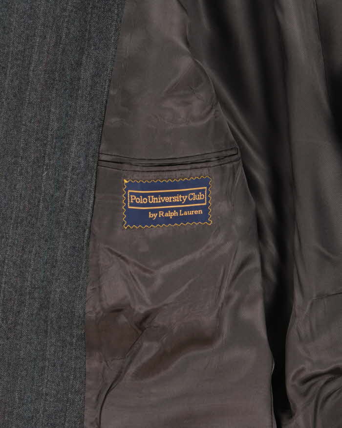 Vintage 1980s Ralph Lauren Polo University Club Made In USA Wool Blazer - M