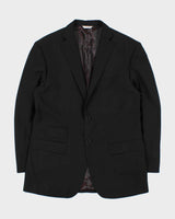 Vintage 1980s Gino Valentino Wool &amp; Silk Blazer - M