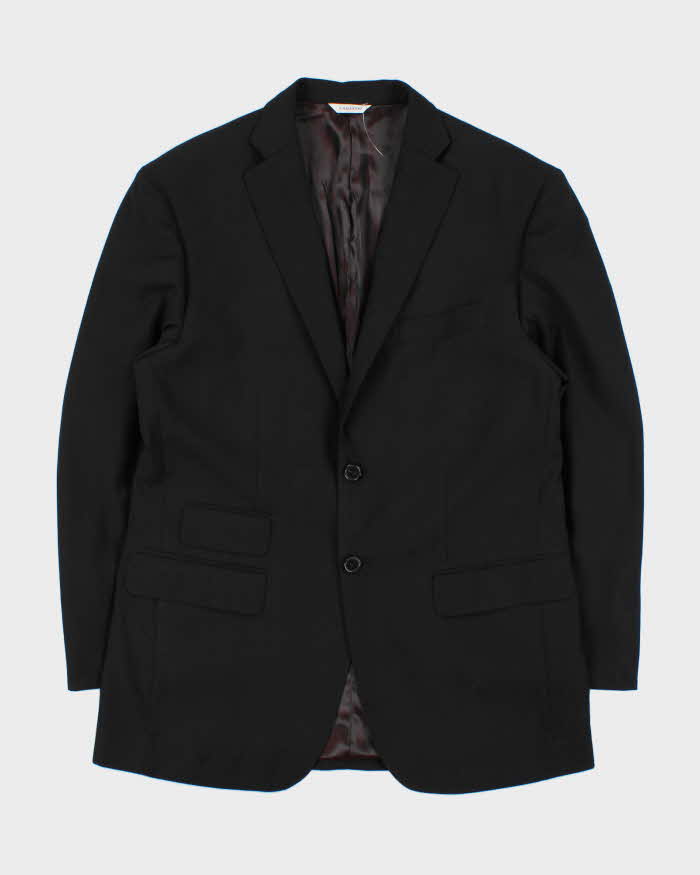 Vintage 1980s Gino Valentino Wool &amp; Silk Blazer - M