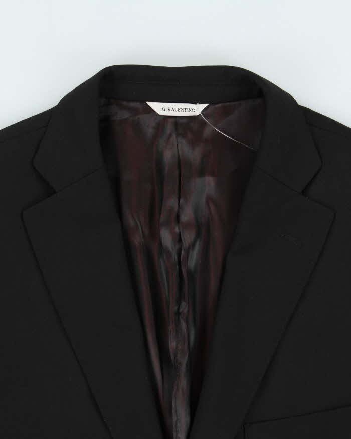 Vintage 1980s Gino Valentino Wool &amp; Silk Blazer - M