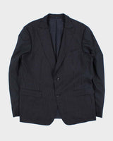 Vintage Ermenegildo Zegna Pin Stripe Wool Single Breasted Blazer - L