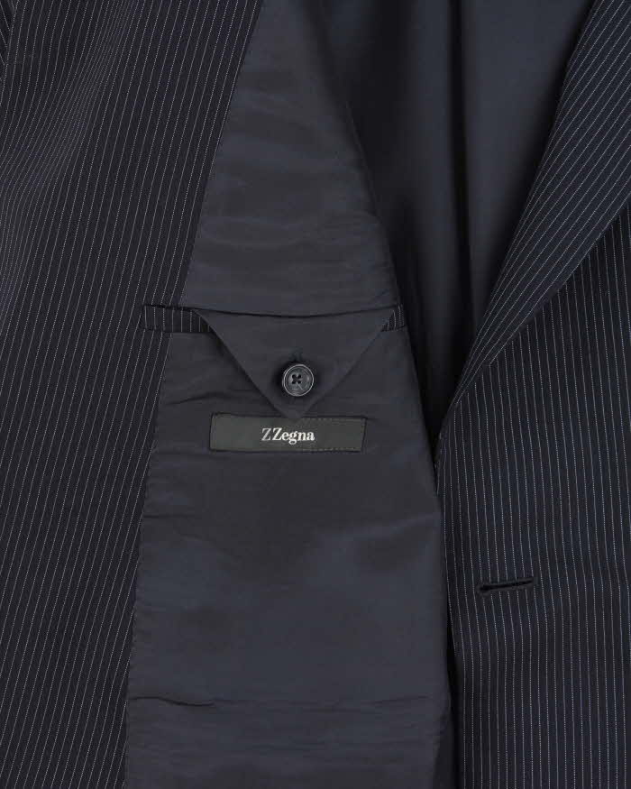 Vintage Ermenegildo Zegna Pin Stripe Wool Single Breasted Blazer - L