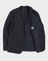Vintage Ermenegildo Zegna Pin Stripe Wool Single Breasted Blazer - L