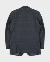 Vintage 1980s Yves Saint Laurent Check Wool Single Breasted Blazer - M