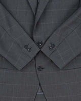 Vintage 1980s Yves Saint Laurent Check Wool Single Breasted Blazer - M