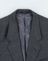 Vintage 1980s Yves Saint Laurent Check Wool Single Breasted Blazer - M