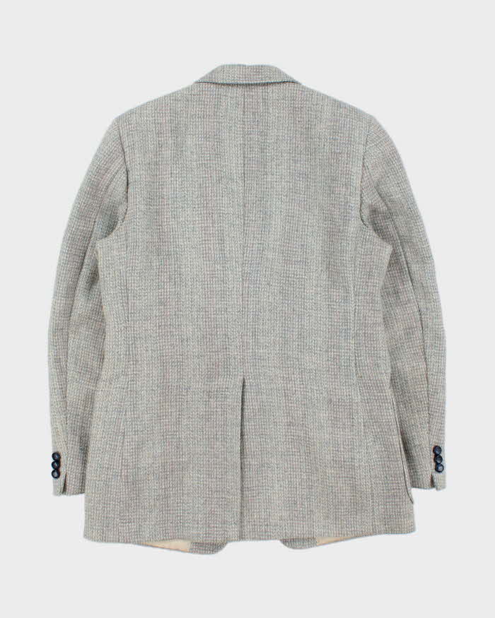 Vintage 1980s Harris Tweed Hand Woven Wool Single Berated Single Breasted Blazer - M