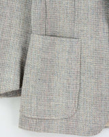 Vintage 1980s Harris Tweed Hand Woven Wool Single Berated Single Breasted Blazer - M