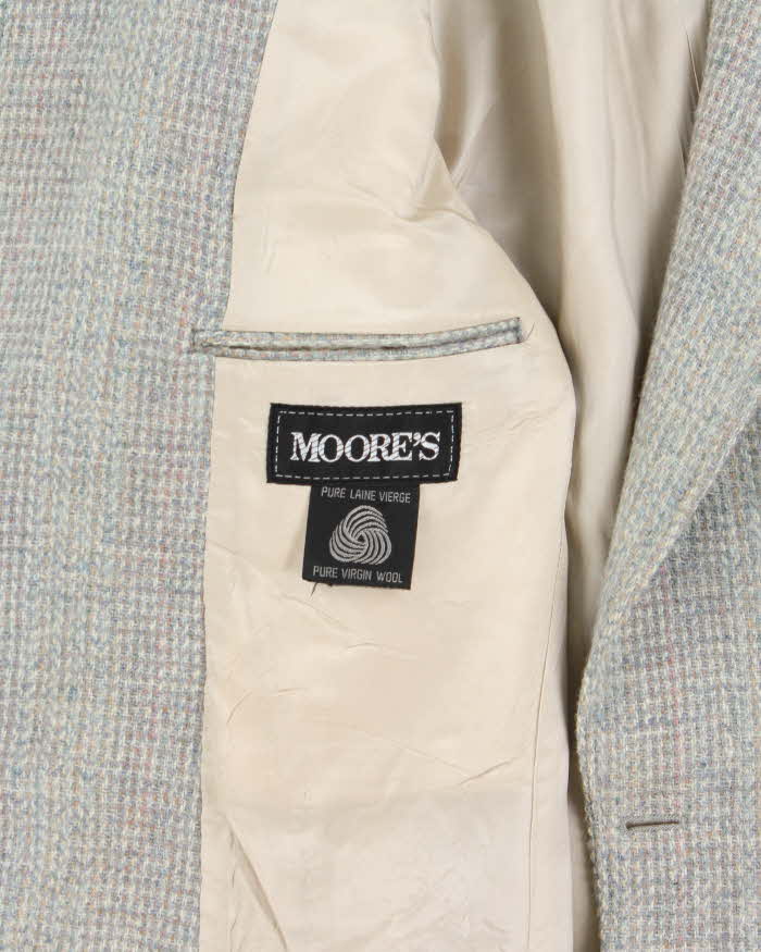 Vintage 1980s Harris Tweed Hand Woven Wool Single Berated Single Breasted Blazer - M