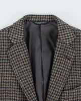 Vintage Brookes Brothers Harris Tweed Hand Woven Wool Single Berated Single Breasted Blazer - M