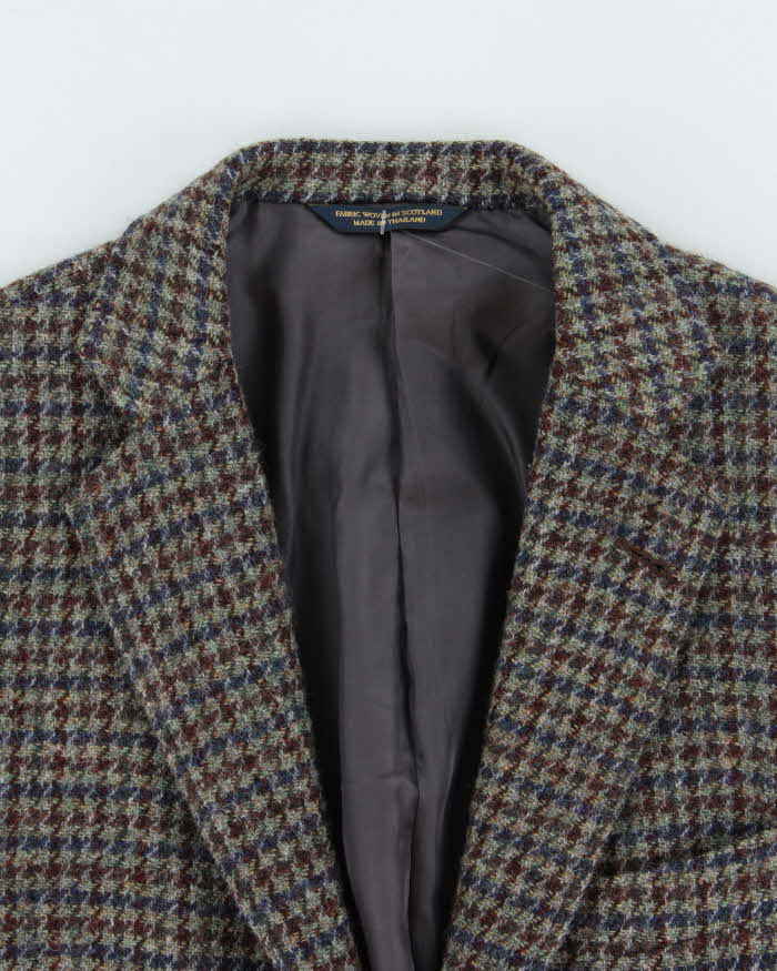 Vintage Brookes Brothers Harris Tweed Hand Woven Wool Single Berated Single Breasted Blazer - M