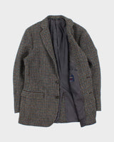 Vintage Brookes Brothers Harris Tweed Hand Woven Wool Single Berated Single Breasted Blazer - M