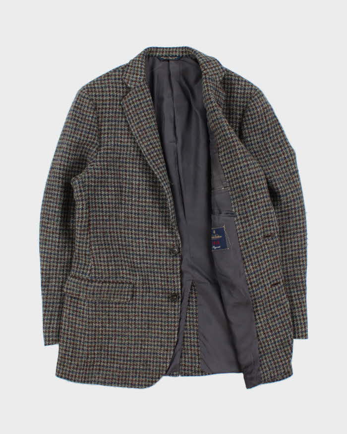 Vintage Brookes Brothers Harris Tweed Hand Woven Wool Single Berated Single Breasted Blazer - M
