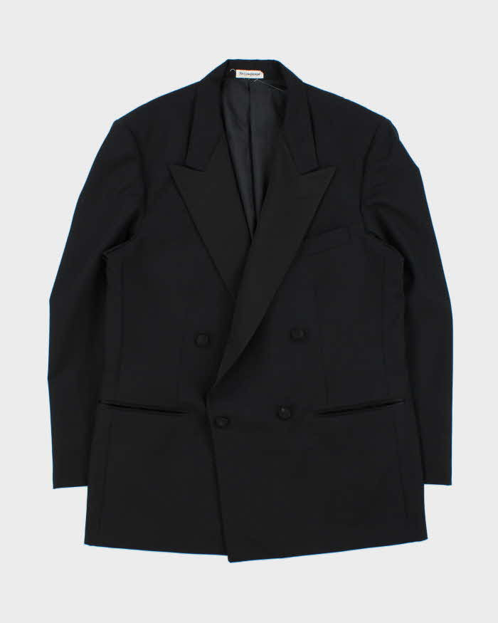 Vintage 1980s Yves Saint Laurent Wool Double Breasted Blazer - L