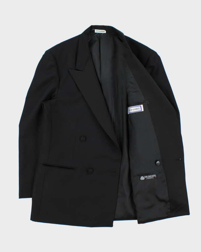 Vintage 1980s Yves Saint Laurent Wool Double Breasted Blazer - L